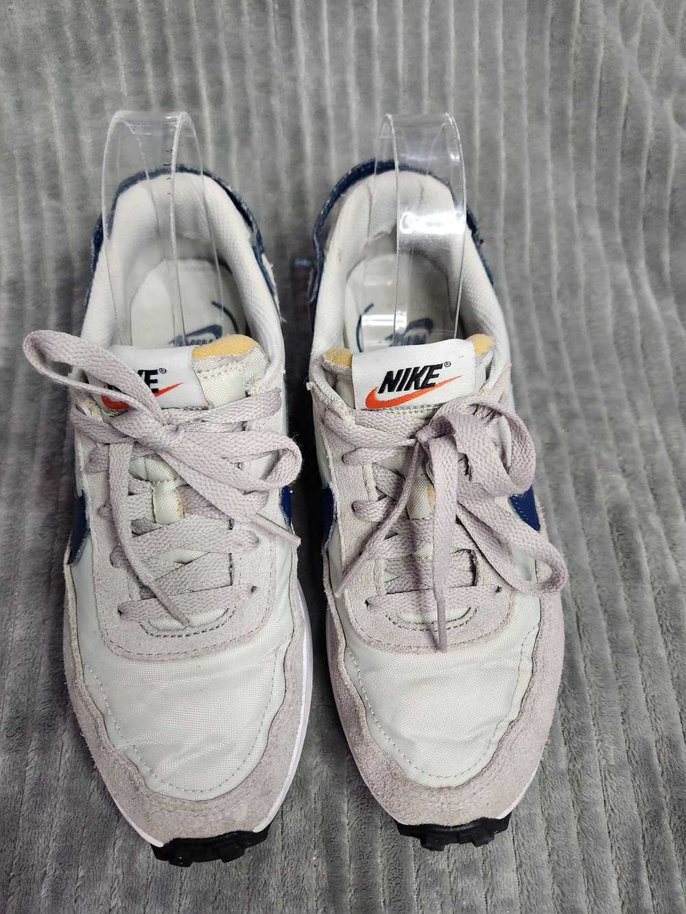 Nike Waffle Debut Size 6.5 Womens Lt. Silver Valerian Blue Shoes - Picture 2 of 13